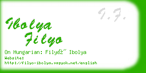 ibolya filyo business card